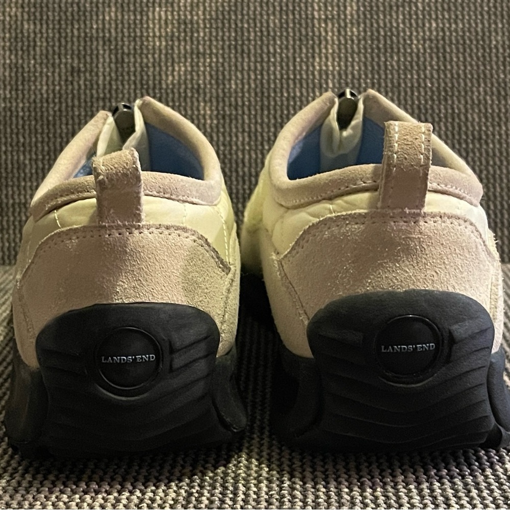 Lands' End Beige Quilted Zip Athletic Shoes - Picture 4 of 14